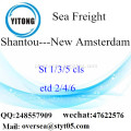 Consolidação de LCL Shantou porto para Nova Amsterdã